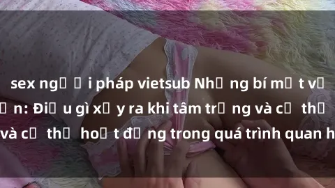 sex người pháp vietsub Những bí mật về tình dục người lớn: Điều gì xảy ra khi tâm trạng và cơ thể hoạt động trong quá trình quan hệ tình dục?